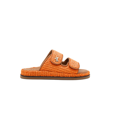 Penny - Orange | Sandales en raphia