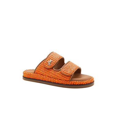 Penny - Orange | Sandales en raphia