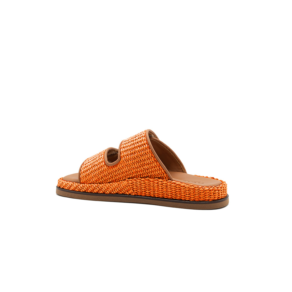 Penny - Orange | Sandales en raphia
