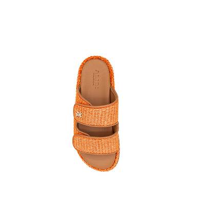 Penny - Orange | Sandales en raphia