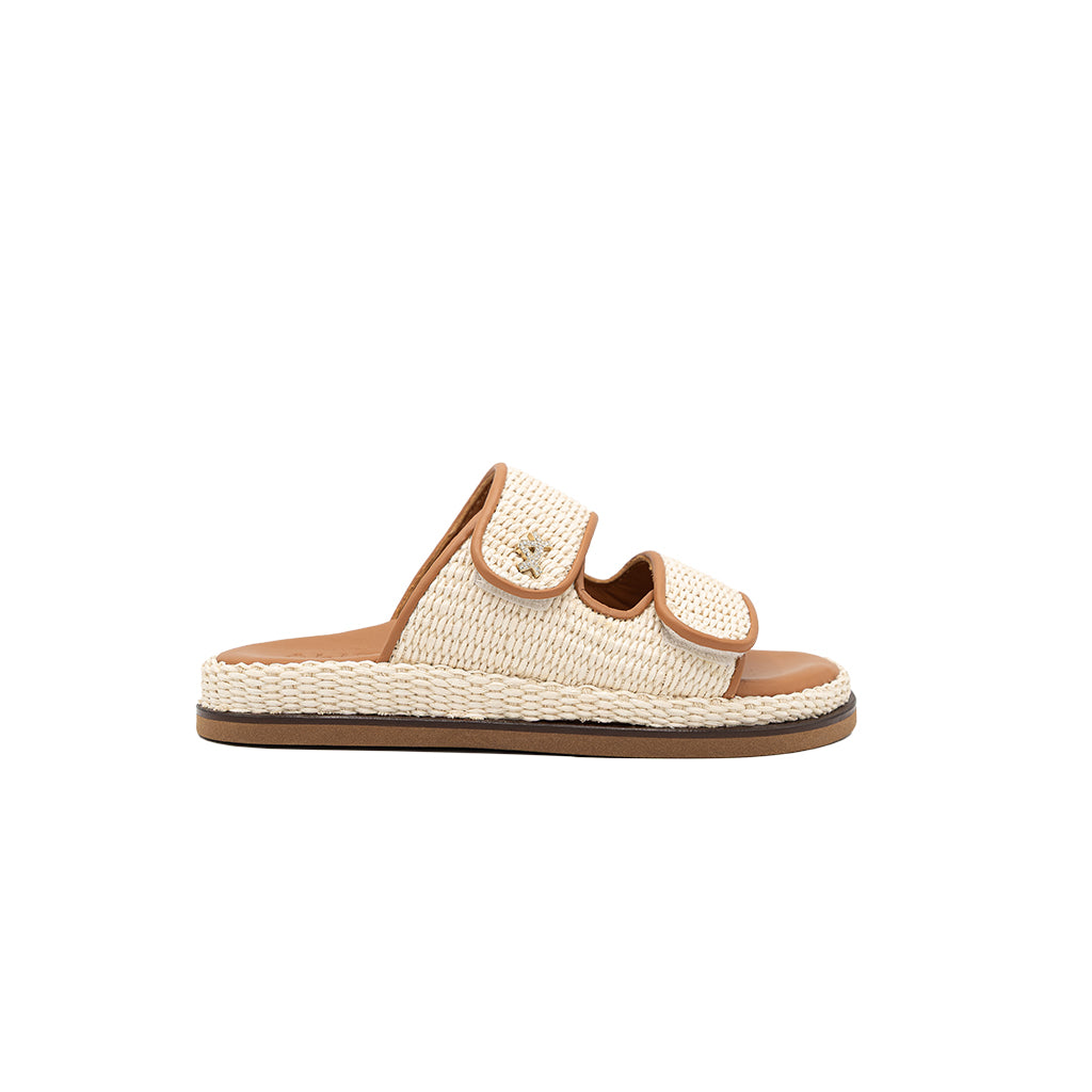Penny - Perle | Sandales en raphia
