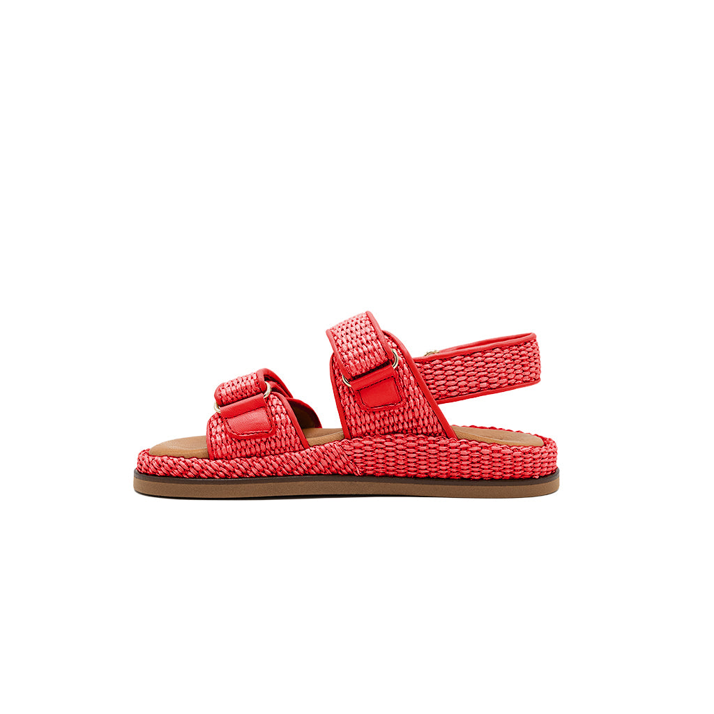 Vera - Coral | Sandali in Rafia