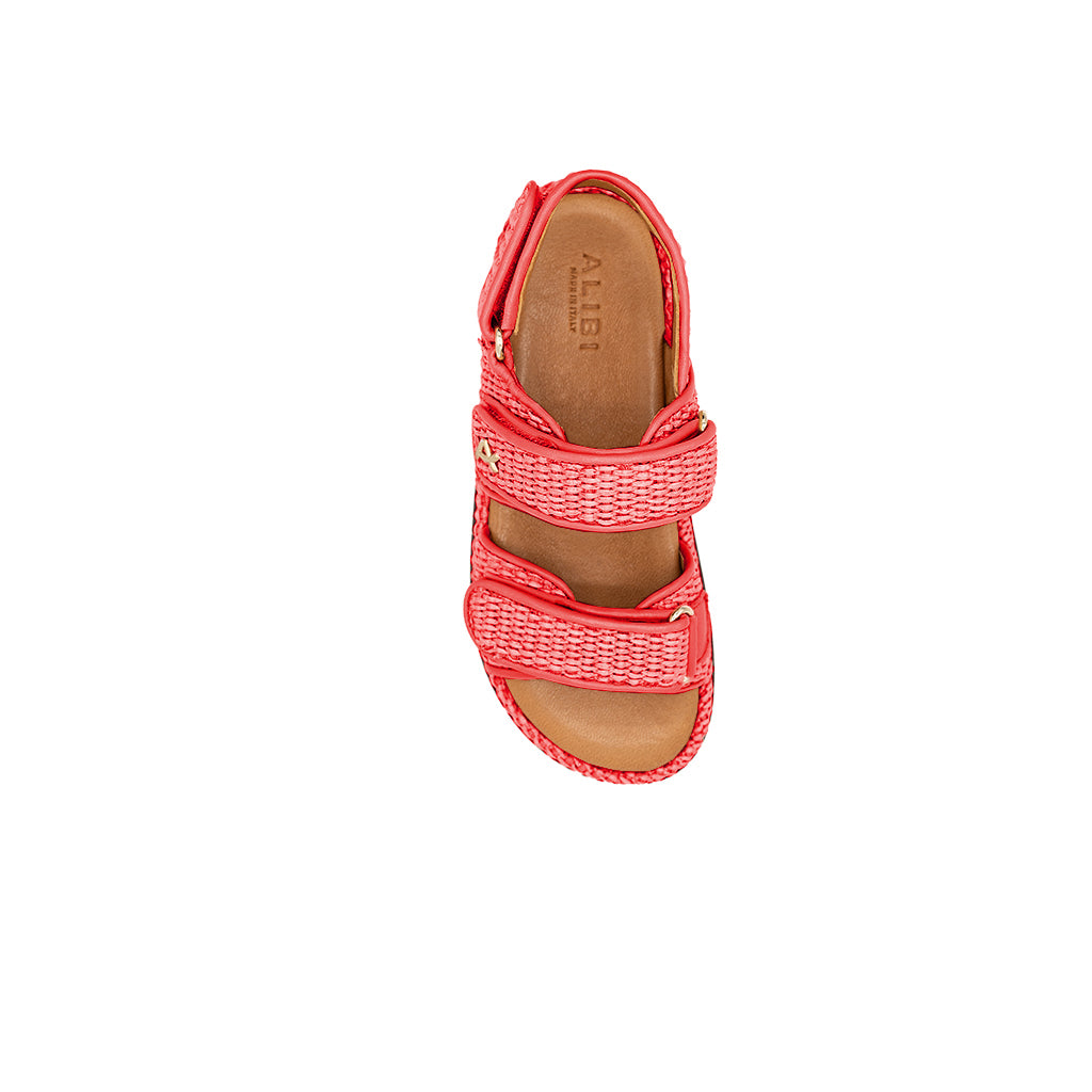 Vera - Coral | Sandali in Rafia