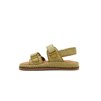 Vera - Olive | Sandali in Rafia