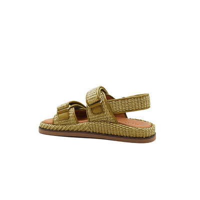 Vera - Olive | Sandali in Rafia