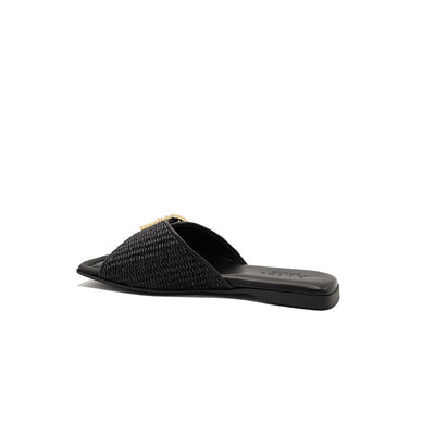 Aida - Noir | Chaussons en raphia