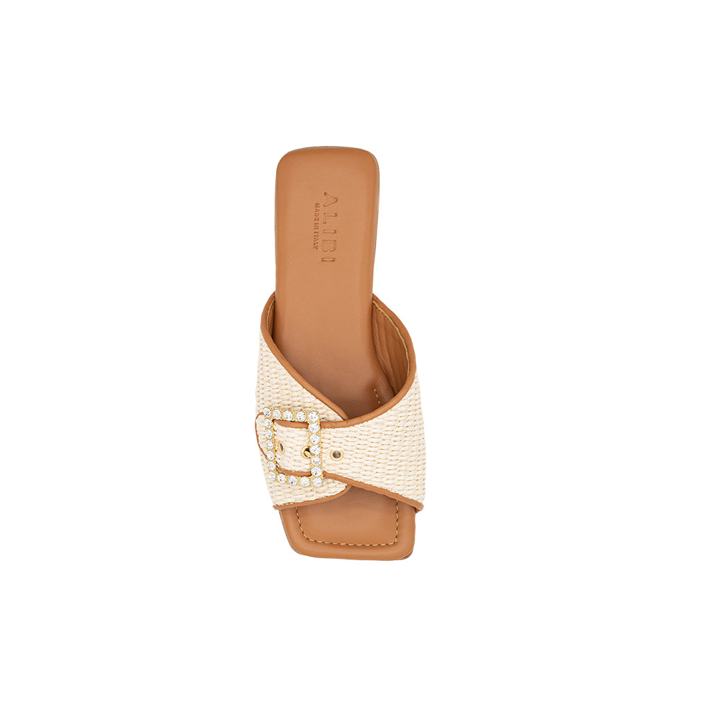 Aida - Perle | Chaussons en raphia