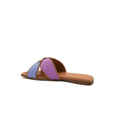 Didius - Light Blue/Lilac | Ciabattine in Rafia