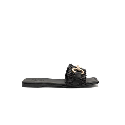 Lily - Black | Sandalias en Rafia