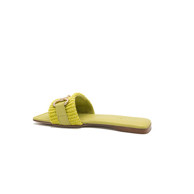 Lily - Lime | Sandalias en Rafia