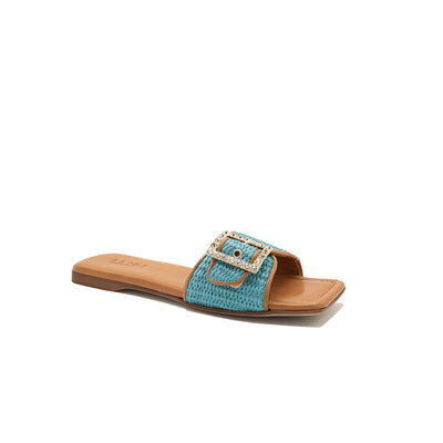 Mille - Marine | Chaussons en raphia