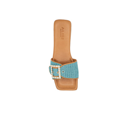 Mille - Marine | Chaussons en raphia