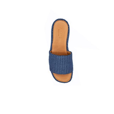 Thea - Navy | Raffia Wedges 