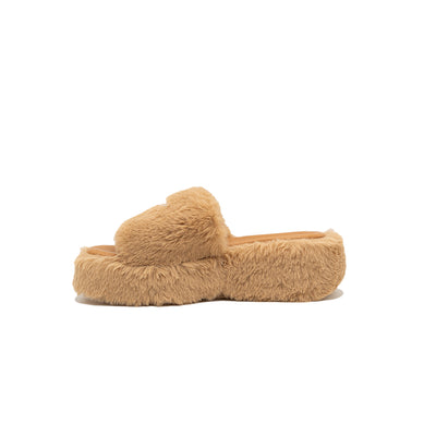 Anthea - Camel | Sandali in Eco Fur