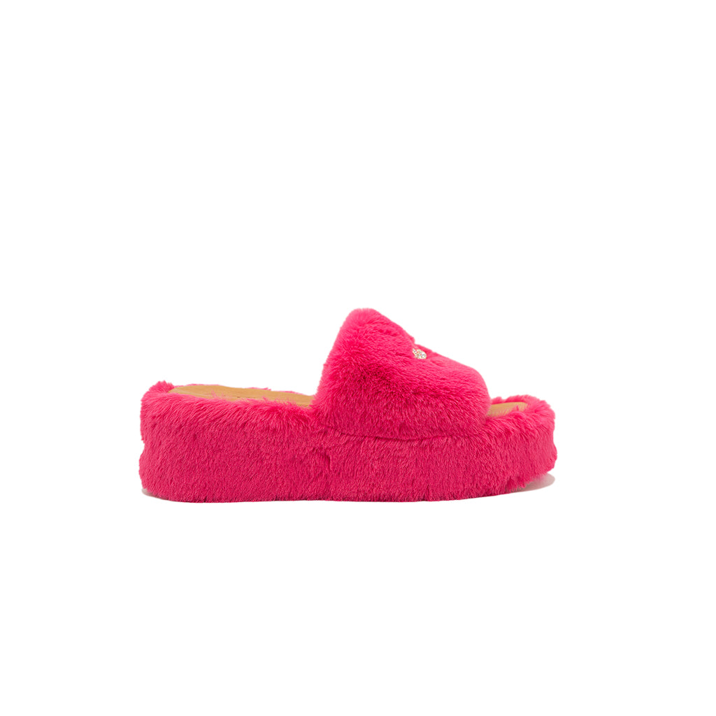 Anthea - Fucsia | Sandali in Eco Fur