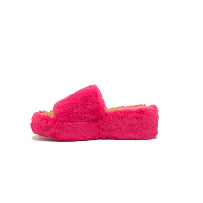 Anthea - Fucsia | Sandali in Eco Fur