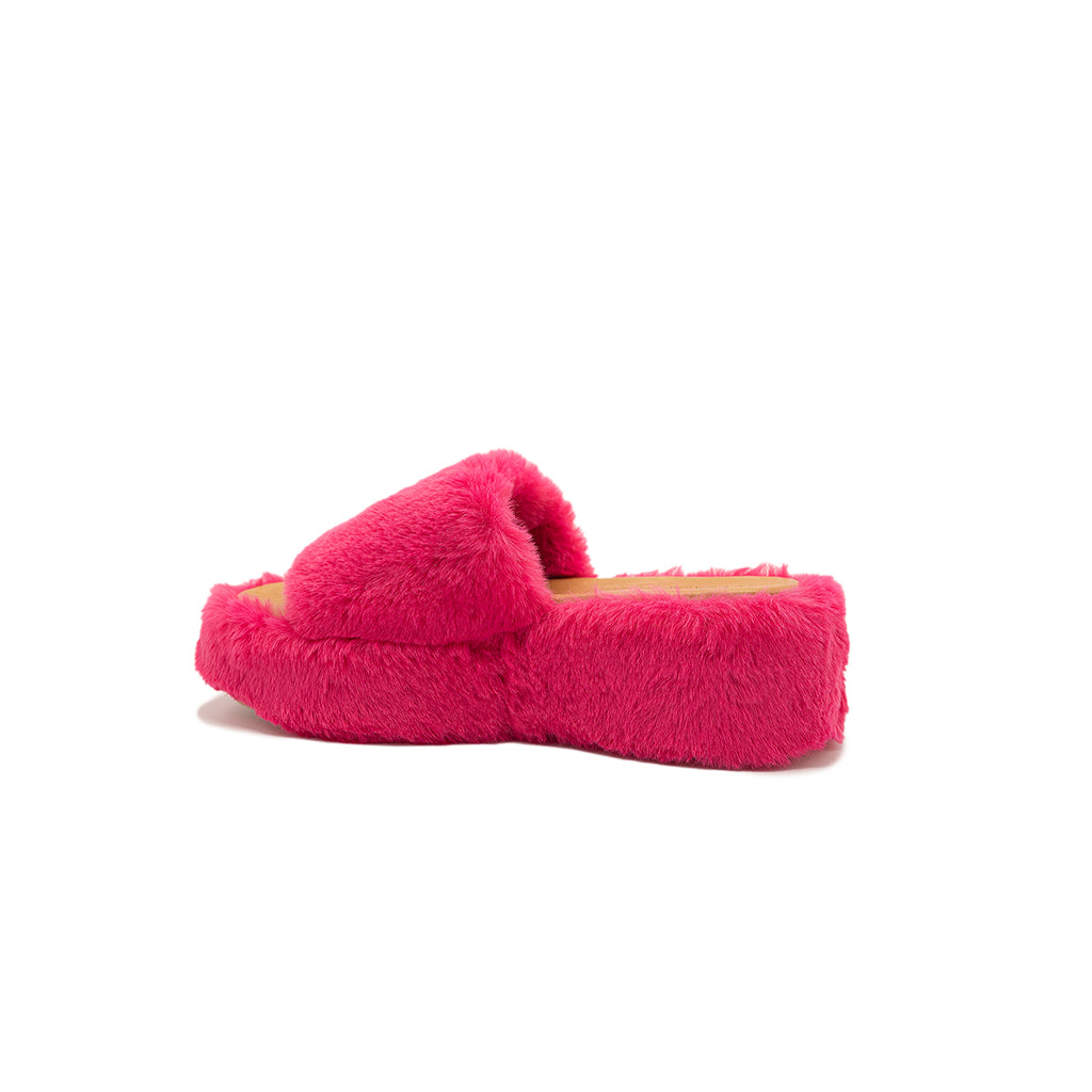 Anthea - Fucsia | Sandali in Eco Fur