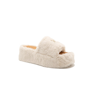 Anthea - Ivory | Sandali in Eco Fur