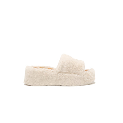 Anthea - Ivory | Sandali in Eco Fur