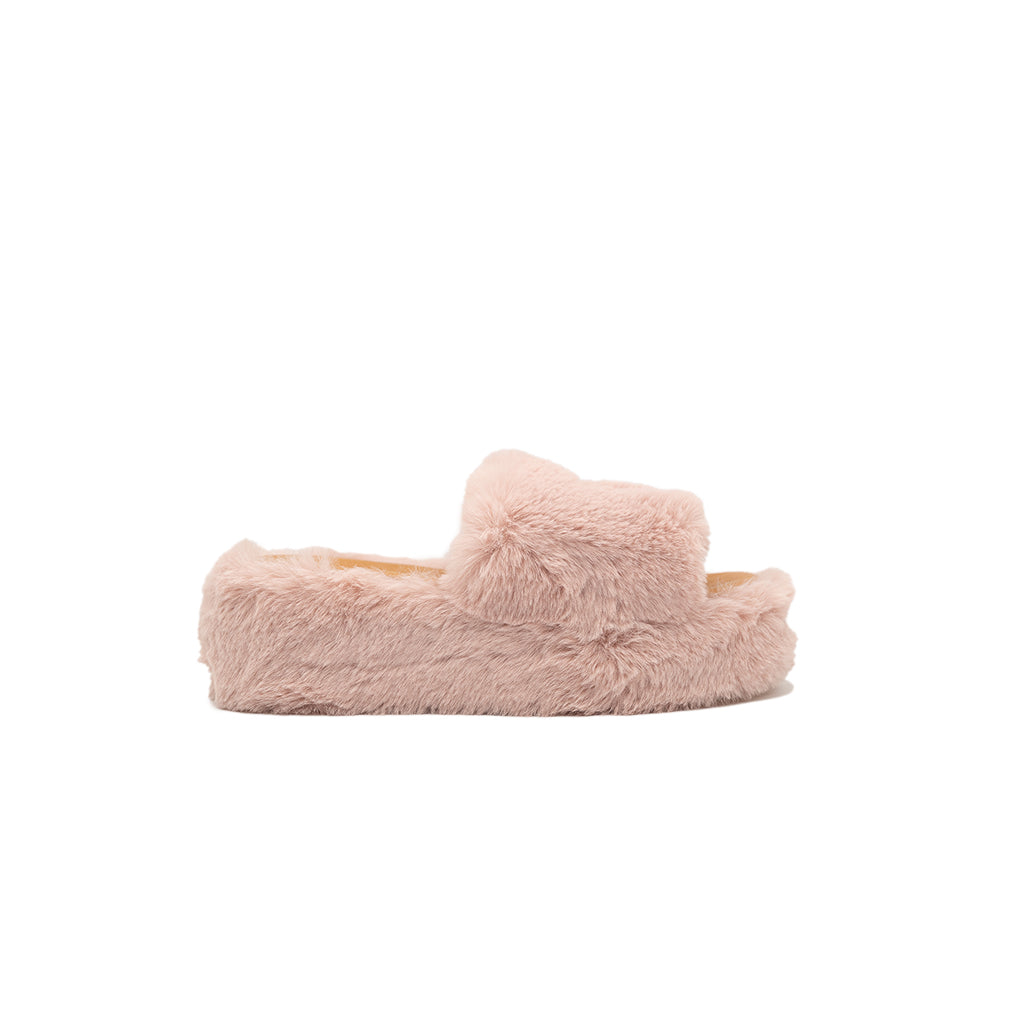 Anthea - Pink | Sandali in Eco Fur