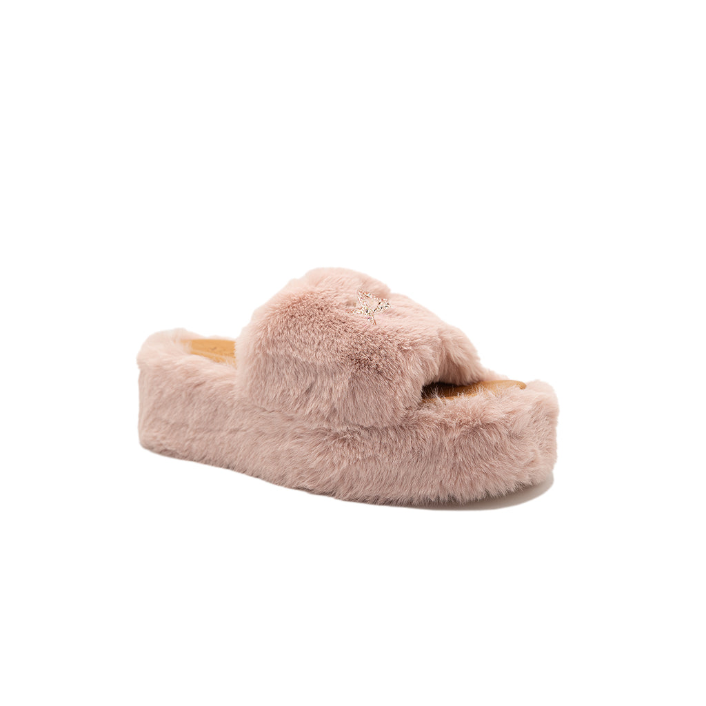 Anthea - Pink | Sandali in Eco Fur