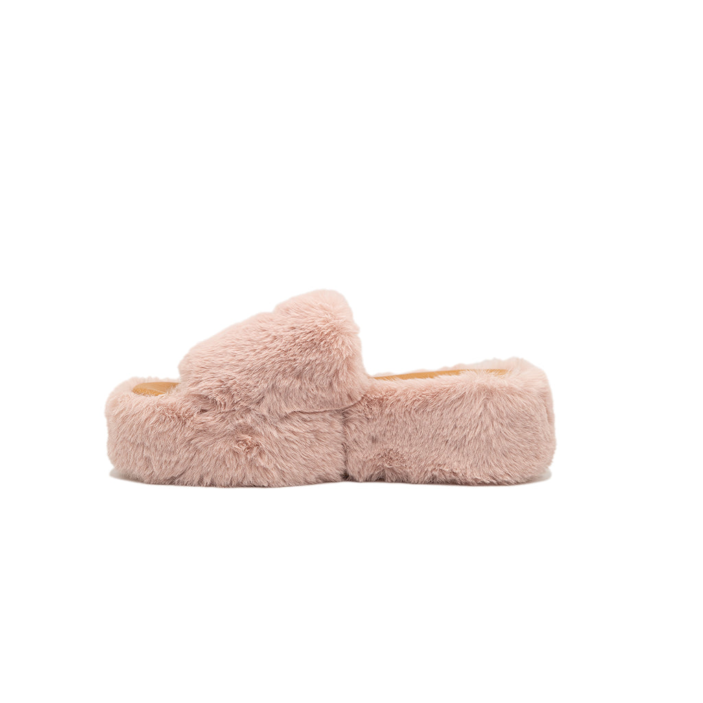 Anthea - Pink | Sandali in Eco Fur