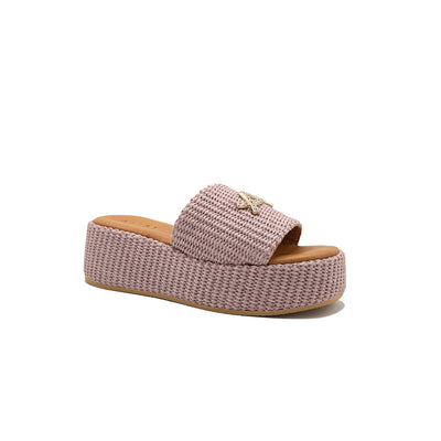 Anthea | Sandalias con cuña de Rafia