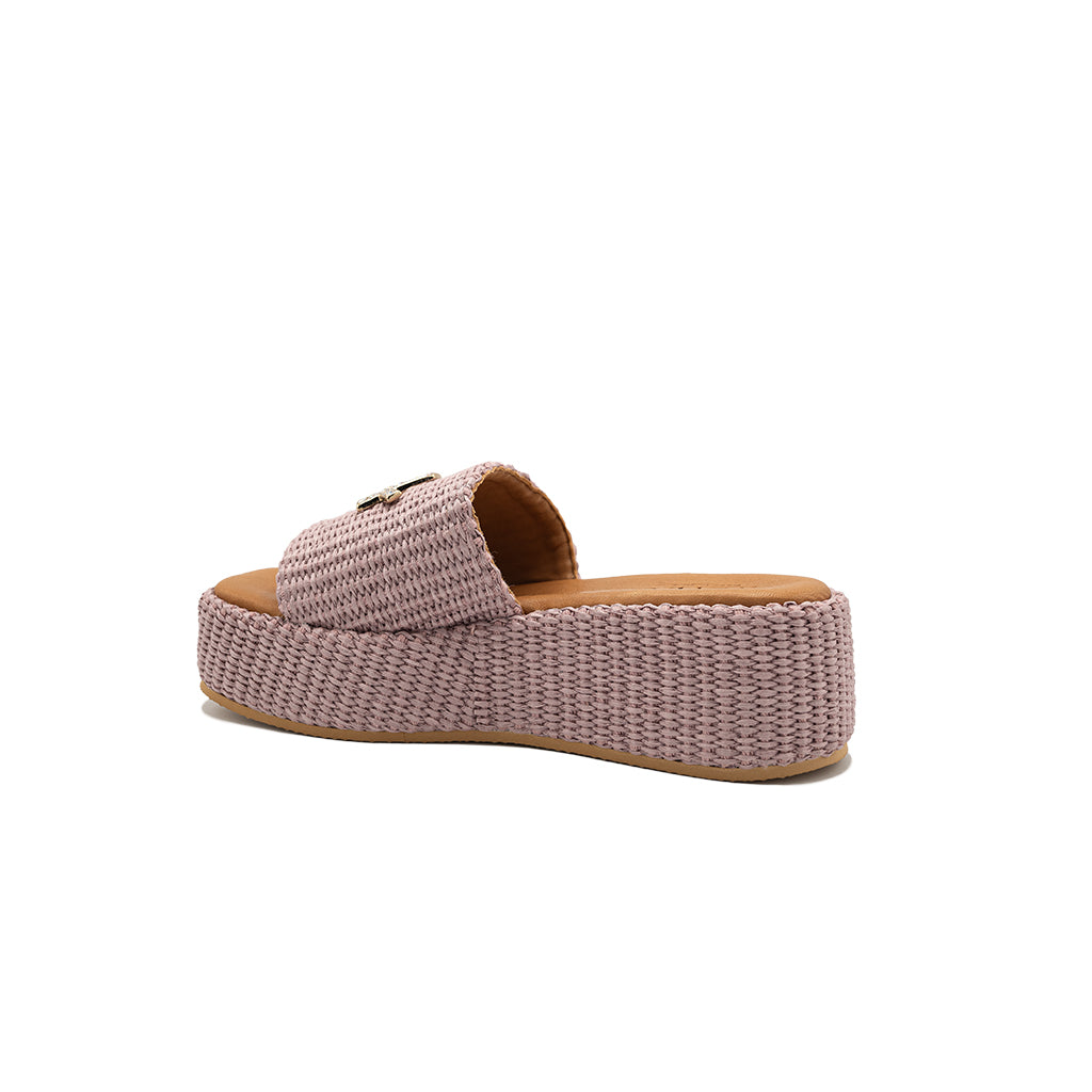 Anthea | Sandalias con cuña de Rafia