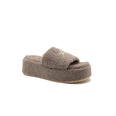 Anthea - Grey | Sandali in Teddy