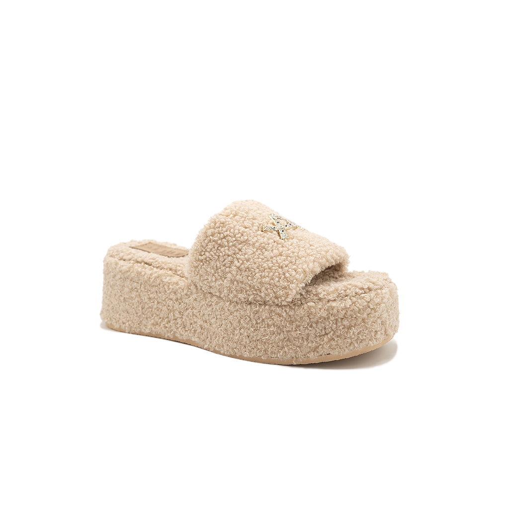 Anthea - Ivory | Sandali in Teddy