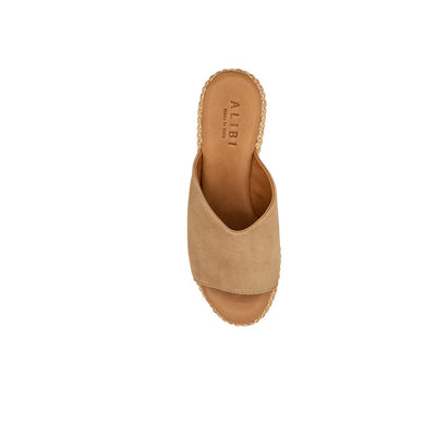 Clio - Camel | Cuñas de Cuero Gamuza