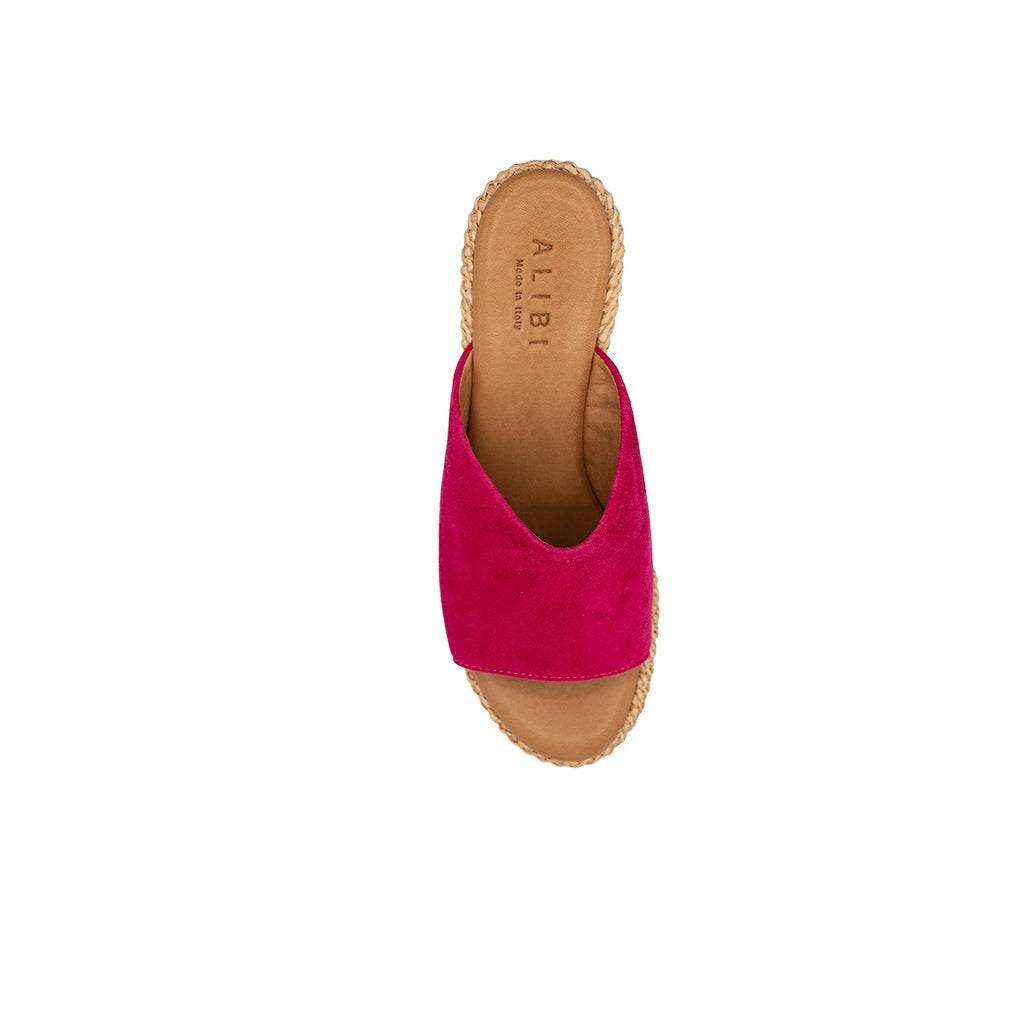 Clio - Fucsia | Zeppe in Pelle Scamosciata