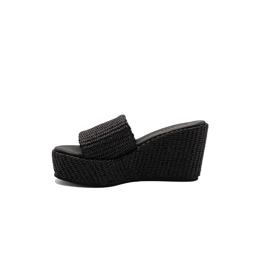 Daphne - Black | Zeppe in Rafia