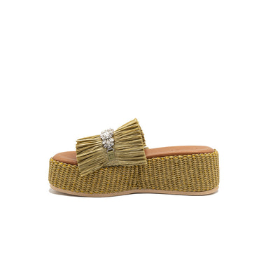 Olympia | Raffia Wedges