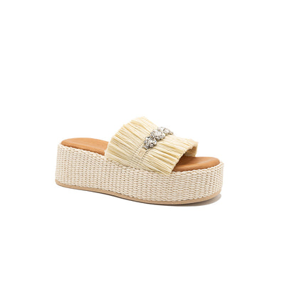 Olympia | Raffia Wedges