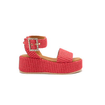 Terry | Sandalias con Cuña de Rafia