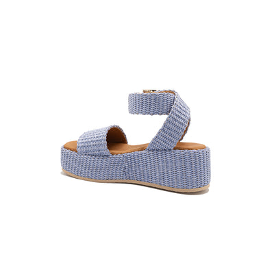 Terry | Sandalias con Cuña de Rafia