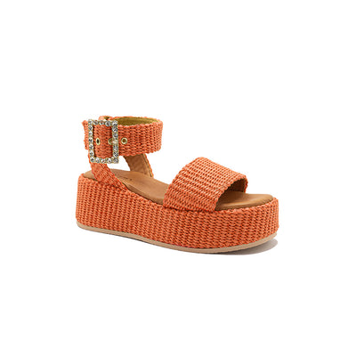 Terry | Sandalias con Cuña de Rafia