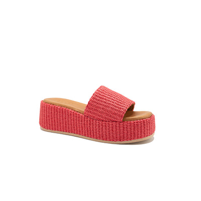 Thea | Sandalias con Cuña de Rafia