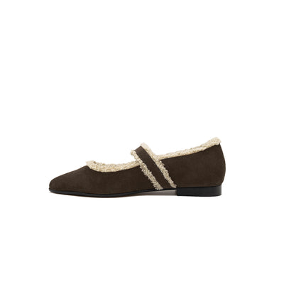 Jolie - Chocolate | Ballerine in Pelle Scamosciata