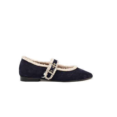 Jolie - Navy | Ballerine in Pelle Scamosciata