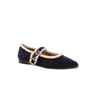 Jolie - Navy | Ballerine in Pelle Scamosciata