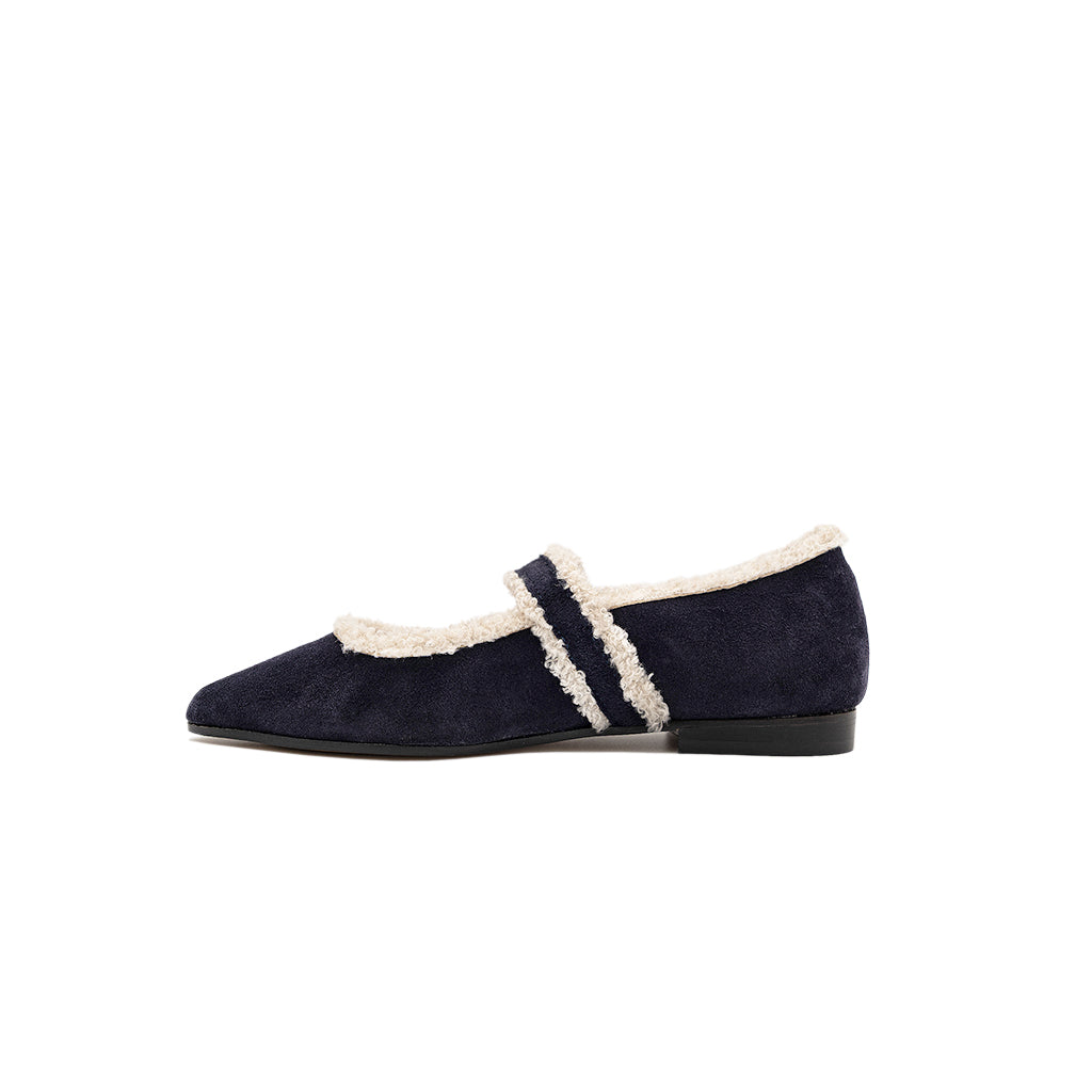 Jolie - Navy | Ballerine in Pelle Scamosciata