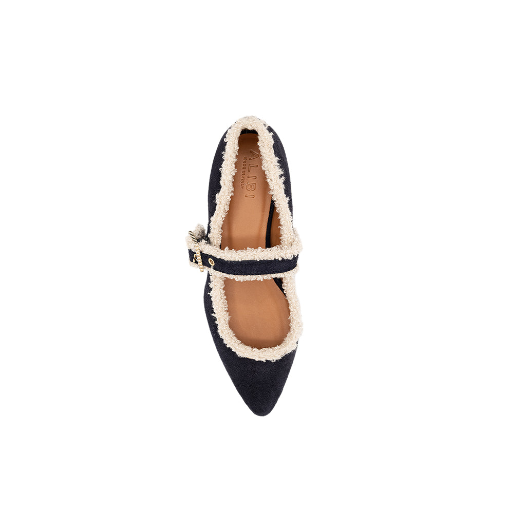 Jolie - Navy | Ballerine in Pelle Scamosciata