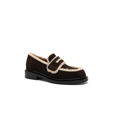 Cindy - Chocolate | Mocassini in Pelle Scamosciata