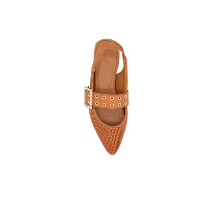 Olga - Brick | Ballerine in Rafia