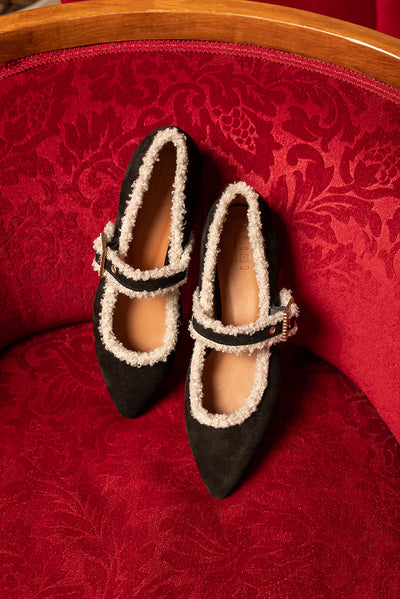 Jolie - Black | Ballerine in Pelle Scamosciata