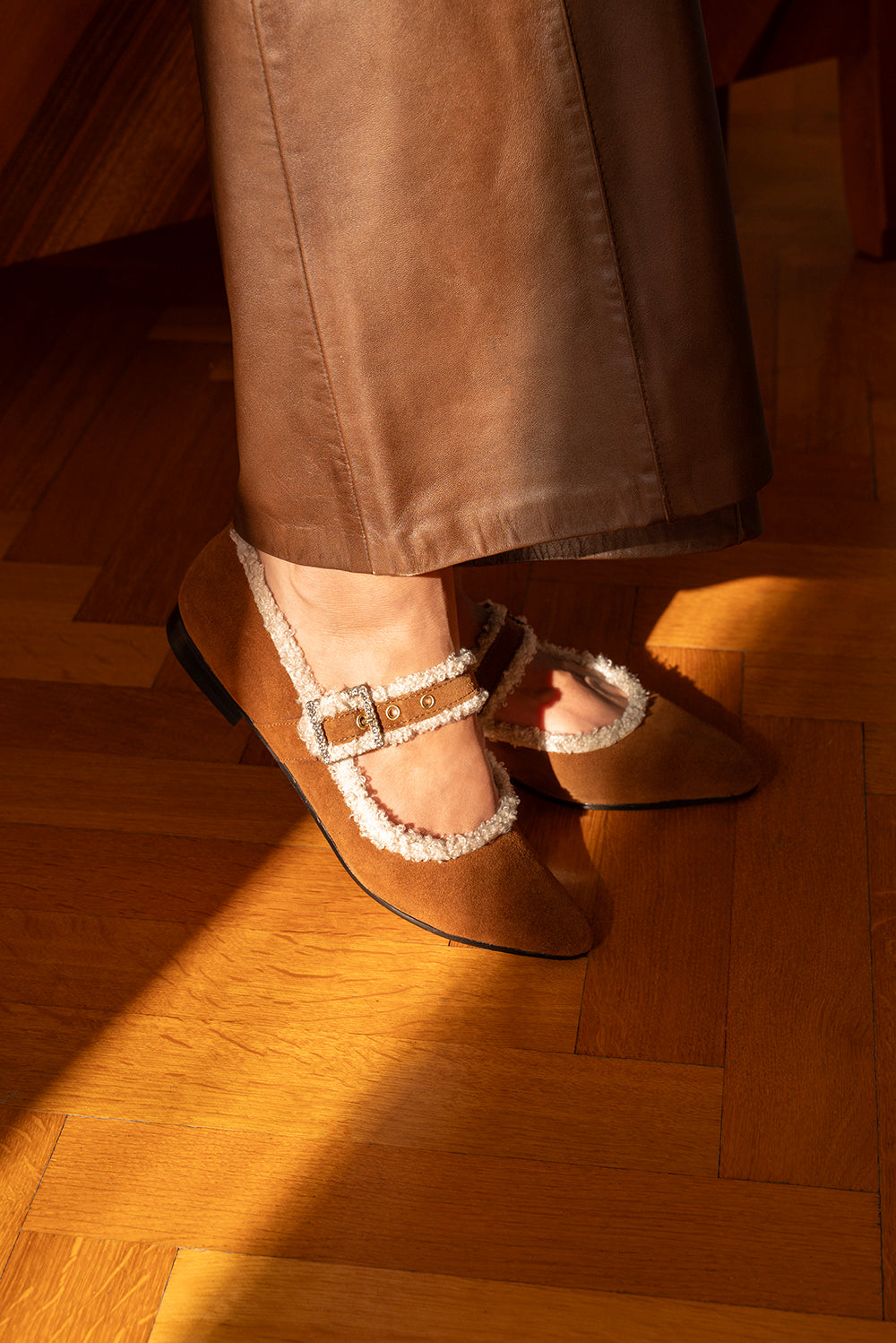 Jolie - Camel | Ballerine in Pelle Scamosciata