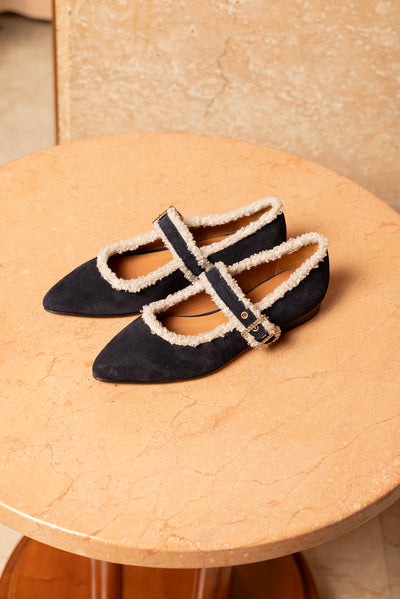 Jolie - Navy | Ballerine in Pelle Scamosciata