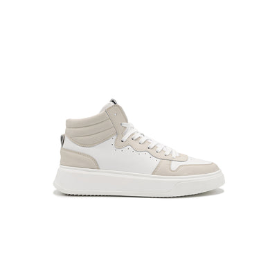 Megan | Sneakers in Pelle White/Beige